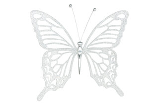 Новорічна іграшка Метелик міні (білий) 11x9.5x10 см